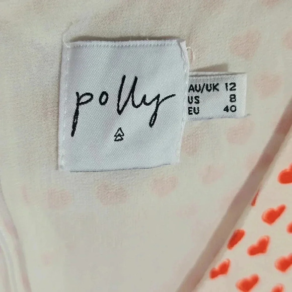 {Princess Polly} Erin Mini Dress in Heart Print - Size 8 - Picture 15 of 16